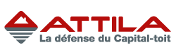 Logo Attilla, la défense du capital toit version foncée